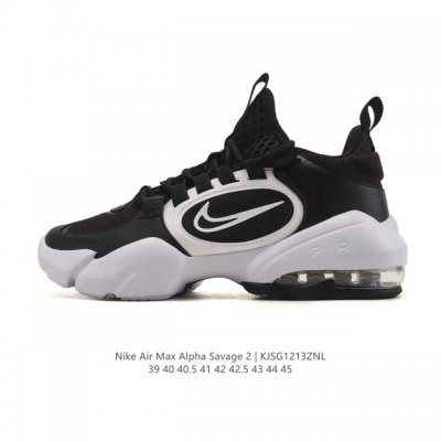 公司级 真标 Nike耐克Air Max Alpha Savage 男士运动气垫缓震跑步鞋 厚底增高老爹鞋。Nike推出的这款男士跑鞋，其鞋面采用合成材质和织物
