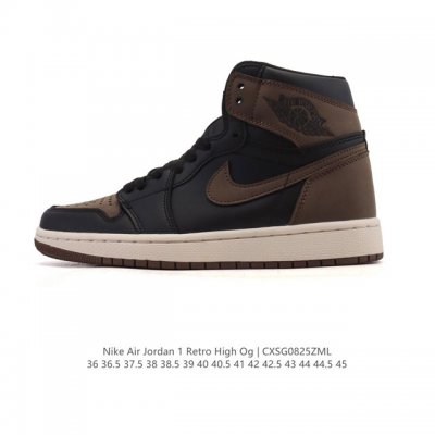 公司级 耐克 男女款运动板鞋 Nike Air Jordan 1 Retro High Og 乔丹一代Aj1 乔1 Aj1 篮球鞋复刻运动鞋。皮面高帮板鞋的设计