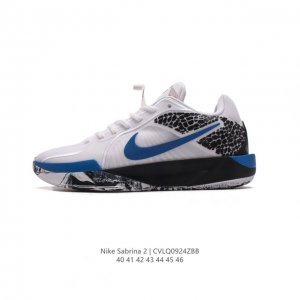 公司级 Nike耐克sabrina 2 Ep 防滑耐磨 男子低帮减震实战篮球鞋 Sabrina Ionescu 的成功早已眾所周知。 她在場上能有這等表現，是因