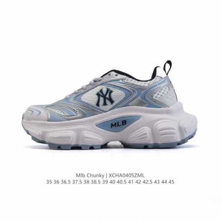 公司级 美职棒 Mlb Bigball Chunky Curve 纽约洋基队厚底增高老爹鞋男女复古鞋中性纽约洋基队休闲经典运动鞋。加厚鞋底，侧面有撞色Ny标识， - 点击图像关闭