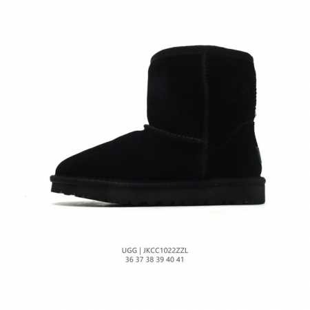 UGG雪地靴 中高筒靴 时尚舒适女鞋户外雪地靴 俏皮可爱的百变造型， 美国轻奢品牌UGG 平底系列冬季 雪地休闲保暖毛毛雪地靴。官方同步包装 检验标 材料采用原 - 点击图像关闭
