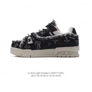 路易威登louis Vuitton Arch Light Sneakers Lv真皮拼色减震网面运动弓型舞蹈复古老爹运动鞋。原装配件5D效果礼盒及全套原装配件包