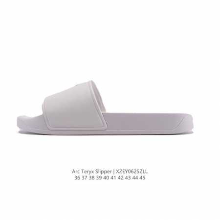 新品公司级 始祖鸟 Arcteryx Slipper系列 运动休闲 沙滩凉拖鞋 始祖鸟橡胶软底拖鞋 防滑一字拖鞋 一脚蹬男款 白色，舒适鞋底设计，重要的是不臭脚 - 点击图像关闭