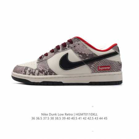 公司级 耐克 Nike Dunk Low Retro 运动鞋新款鞋子 经典复古板鞋。作为 80 年代经典篮球鞋款，起初专为硬木球场打造，后来成为席卷街头的时尚标 - 点击图像关闭