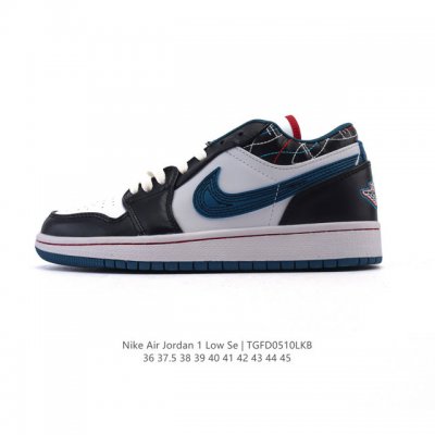 耐克 乔丹Air Jordan 1 Low Aj1 乔1 乔丹1代Aj1 低帮复古文化板鞋 休闲运动篮球鞋，从1985 年面世的元年款汲取设计灵感，采用简洁大方