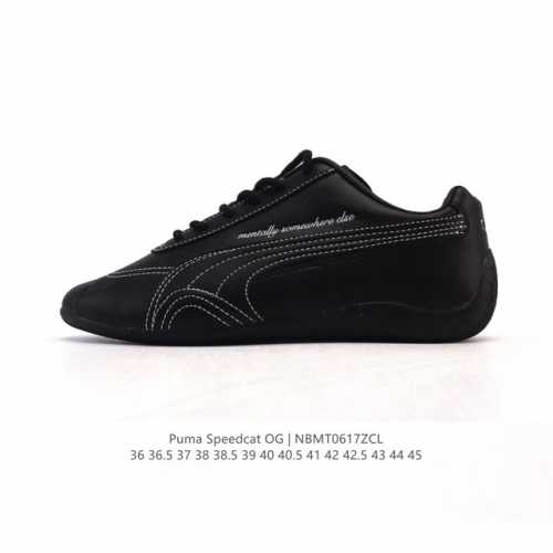 Puma Speedca Og 彪马极速赛车系列低帮德训风拼接复古百搭休闲运动赛车鞋 鞋款从80、90年代赛车手所穿的防火赛车鞋为原型，鞋身线条模仿了赛车的流线
