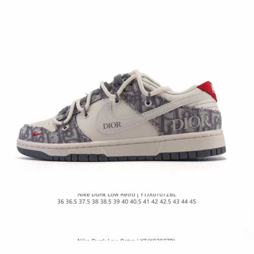 公司级 耐克 Nike Dunk Low Retro 运动鞋复古解构绑带板鞋 双鞋带 联名。作为 80 年代经典篮球鞋款，起初专为硬木球场打造，后来成为席卷街头