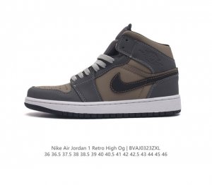 耐克 男女鞋 Nike Air Jordan 1 Retro High Og 乔丹一代aj1 乔1 Aj1 篮球鞋复刻运动鞋 皮面高帮板鞋的设计灵感源自运动夹克
