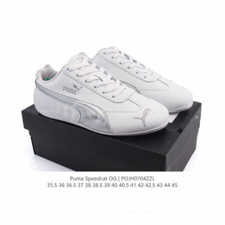 公司级 Puma Speedca Og 彪马极速赛车系列低帮德训风拼接复古百搭休闲运动赛车鞋 鞋款从80、90年代赛车手所穿的防火赛车鞋为原型，鞋身线条模仿了赛 - 点击图像关闭