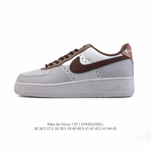 耐克 Nike Air Force 1 '07 Low 空军一号含气垫 小白鞋 低帮百搭厚底增高休闲运动板鞋。柔软、弹性十足的缓震性能和出色的中底设计，横跨复古