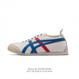 asics 亚瑟士 男女鞋真标半码制 日产经典老牌-鬼塚虎 Onitsuka Tiger Mexico 66经典墨西哥系列复古经典百搭板鞋休闲运动鞋慢跑鞋。采用