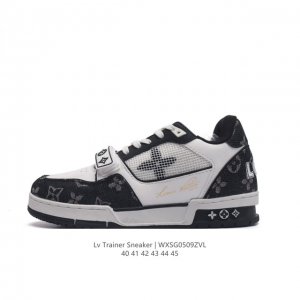 Louis Vuitton 路易威登 原装进口平纹纹粒面小牛皮革鞋面材质，原装一致tpr光泽组合鞋底，耐弯折滴塑支持片，鞋垫嵌入超软脚感乳胶材质驴的篮球鞋,Vi