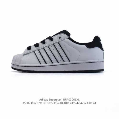 160 阿迪达斯 Adidas Superstar 三叶草经典贝壳头系列 新款休闲板鞋潮流男女士运动鞋 。鞋面柔软皮革材质 标志性的贝壳鞋头，锯齿三条纹，简约的