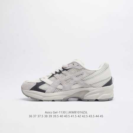 Asics 亚瑟士 新款情侣健步减震复古鞋gel-1130 男女时尚透气运动潮流耐磨休闲鞋 选用网眼与皮革相接，复古而富有层次感。网布搭配银色金属感线条，虎爪 - 点击图像关闭