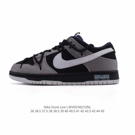 公司级 耐克 Nike Sb Dunk Low Pro 男女同款运动鞋复古板鞋 解构绑带 双鞋带。采用柔软皮革鞋面，经久耐穿，塑就如元年款 Dunk 般的复古质 - 点击图像关闭