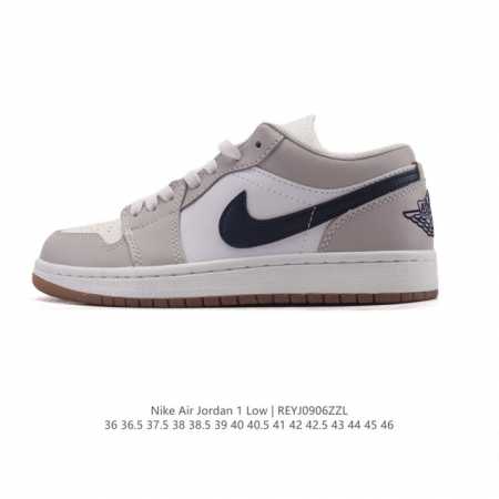 耐克 乔丹Air Jordan 1 Low Aj1 乔1 乔丹1代Aj1 低帮复古文化休闲运动篮球鞋。该鞋款从 1985 年元年款汲取设计灵感，焕新演绎简约经典 - 点击图像关闭