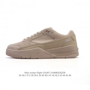 耐克 Nike 乔丹 Jordan Flight Court 时尚休闲 防滑耐磨 低帮运动鞋 复古篮球鞋 男女同款 Jordan 新鞋型 又来了 新配色曝光 滑