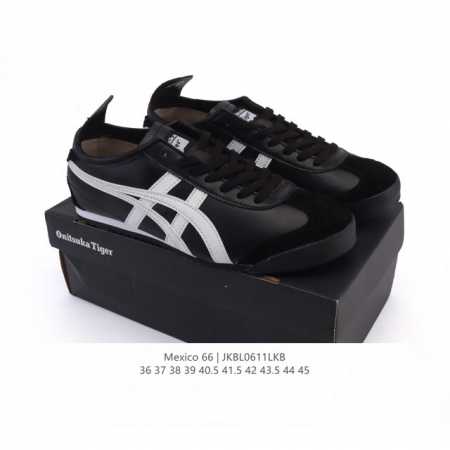 Asics 亚瑟士 女鞋真标半码制 配足弓鞋垫 日产经典老牌-鬼塚虎 Onitsuka Tiger Mexico 66经典墨西哥系列复古经典百搭板鞋休闲运动鞋慢 - 点击图像关闭