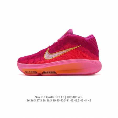 新品 公司级 Nike 耐克 男女鞋g.T. Hustle 3 Fp Ep训练运动实战篮球鞋 气垫厚底增高运动板鞋。前足 Air Zoom 氣墊採用馬蹄形設計。 - 点击图像关闭