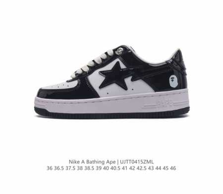 Bathing Ape 安逸猿 男女运动鞋复古板鞋 升级原楦原纸版数据开发，采用超软皮革鞋面材质，内置全掌air Sole气垫定制联乘，日本里原宿潮流品牌a B - 点击图像关闭