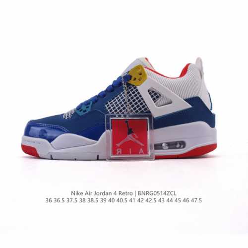 公司级 耐克 Nike Air Jordan 4 Retro Og迈克尔 乔丹Aj4代乔4 中帮复古牛仔布 休闲运动文化篮球鞋 秉承轻量化的速度型篮球鞋设计思想