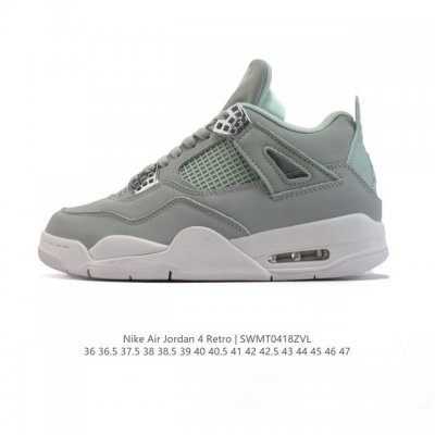 真标 耐克 Nike Air Jordan 4 Retro Og迈克尔 乔丹Aj4代乔4 中帮复古休闲运动文化篮球鞋。秉承轻量化的速度型篮球鞋设计思想完成设计，