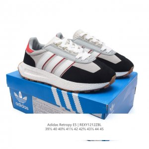 公司级 阿迪达斯 新款 三叶草 厚底 Adidas Retropy E5 新款 爆米花 低帮经典运动鞋潮厚底增高男士慢跑鞋。以70年代经典跑步鞋为灵感，新鲜演绎