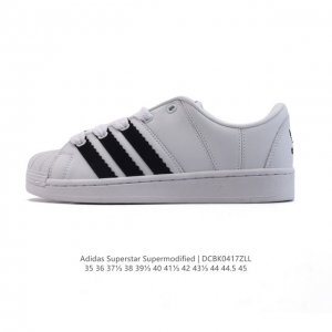 阿迪达斯Adidas 中性 Originals Superstar Supermodified Shoes 经典贝壳头运动鞋板鞋小白鞋。这款经典运动鞋，以Adi