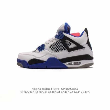 耐克 Nike Air Jordan 4 Retro Og 中帮 迈克尔 乔丹aj4代乔4 复古休闲运动文化篮球鞋。秉承轻量化的速度型篮球鞋设计思想完成设计，降 - 点击图像关闭