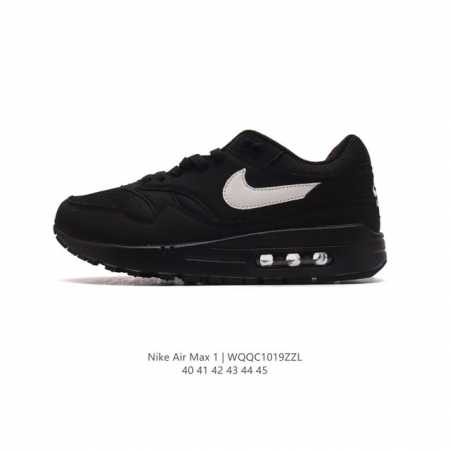 Nike Air Max 1 耐克 气垫 缓震 耐磨运动鞋。鞋身材质均选择皮革 织物 麂皮多种材质覆盖 保证质感的前提下 层次感也相当不错，带有开窗式 Air - 点击图像关闭