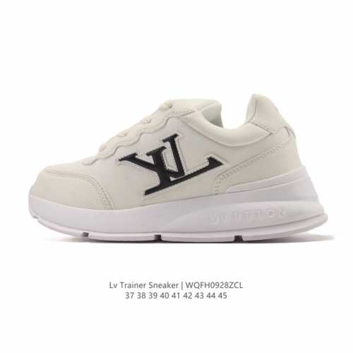 新品公司级 Lv Classic运动鞋 Lv 路易威登Louis Vuitton路易威登Lv男女鞋Classic运动鞋2025款小牛皮字母休闲鞋白色1Ahstf