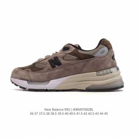 降价原价 元 公司级 新百伦New Balance 992 复古风格简约经典舒适百搭时尚休闲鞋缓震透气跑步鞋。鞋面采用猪皮革与织物相结合，尼龙网布在拼接工序上极 - 点击图像关闭