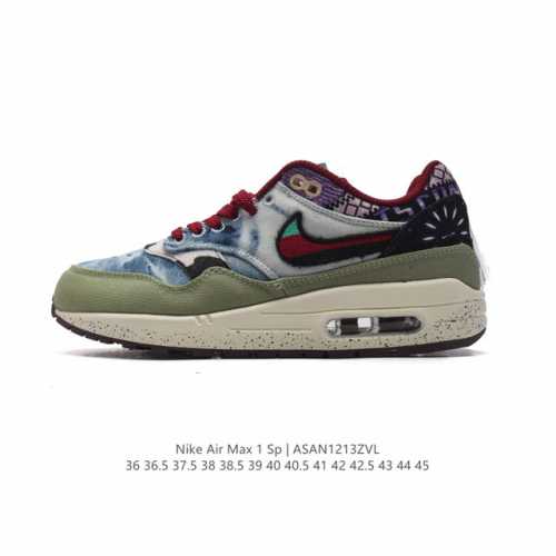 耐克 Concepts X Nike Air Max 1 Sp Mellow 复古 腰果花 低帮 气垫 休闲跑步鞋 男女子同款运动鞋，气垫百搭跑步鞋。融合经典设