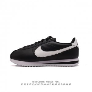 公司级 新款 耐克 Nk Classic Cortez Leather 阿甘复古初代皮革运动慢跑鞋。Nike Classic Cortez 鞋款是 Nike 元