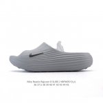 新品 耐克 Nike Reactx Rejuven8 Slide 沙滩拖鞋 露趾拖鞋 一体成型 一脚蹬 厚底增高休闲柔软回弹耐磨踩屎感透气凉拖鞋 25夏季新款轻