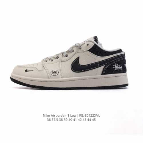 公司级 耐克 乔丹Air Jordan 1 Low Aj1 乔1 乔丹1代Aj1 低帮复古文化休闲运动篮球鞋，从1985 年面世的元年款汲取设计灵感，采用简洁大