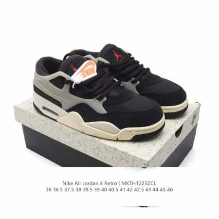 耐克 新款 Nike Air Jordan 4 Retro Og 低帮 迈克尔 乔丹aj4代乔4 复古休闲运动文化篮球鞋。秉承轻量化的速度型篮球鞋设计思想完成设 - 点击图像关闭