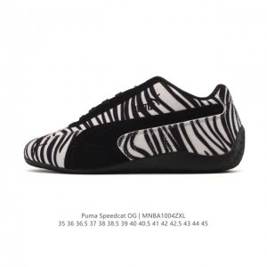 Puma Speedca Og 彪马极速赛车系列低帮德训风拼接复古百搭休闲运动赛车鞋 鞋款从80、90年代赛车手所穿的防火赛车鞋为原型，鞋身线条模仿了赛车的流线