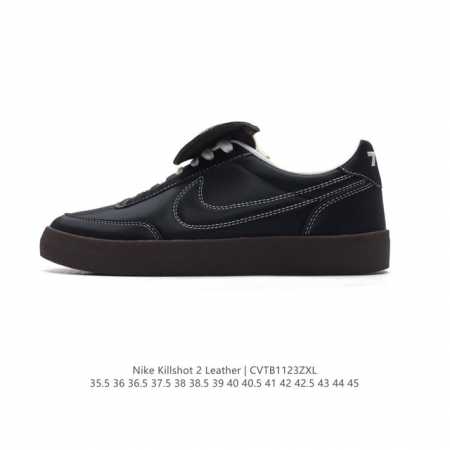 耐克板鞋 生胶米白 复古板鞋j.Crew X Nike 联名 Killshot Ii Leather 男女休闲复古运动鞋。采用米白色皮革制作鞋身，大号swoos - 点击图像关闭