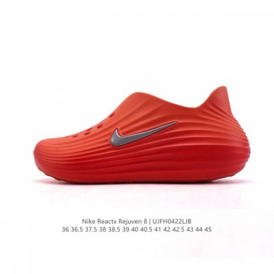 新品 耐克 Nike Reactx Rejuven8 沙滩鞋 柔软回弹耐磨透气凉拖鞋 包头凉鞋25夏季新款轻便透气洞洞鞋外穿休闲鞋 Hv5060-002 采用质