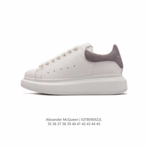 公司级 Alexandermcqueen 亚历山大 麦昆mcq 运动小白鞋厚底增高闪尾光滑牛皮平底鞋休闲鞋 时尚男女板鞋潮运动鞋 ，火爆到大街小巷无人不知，无人