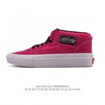 公司级Vans 万斯 Half Cab 秋冬中帮硫化休闲板鞋 经典复古男女鞋情侣鞋硫化运动鞋。 此次以Half Cab 为基准，设计师大面积采用高端全翻毛皮打造