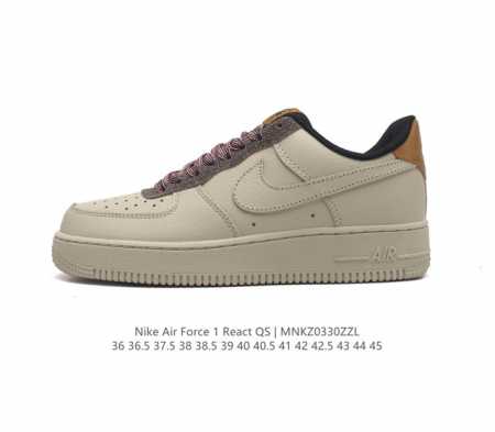 耐克 Nike Air Force 1 '07 Low 空军一号含气垫 低帮百搭厚底增高休闲运动板鞋 柔软 弹性十足的缓震性能和出色的中底设计 横跨复古与现代的 - 点击图像关闭