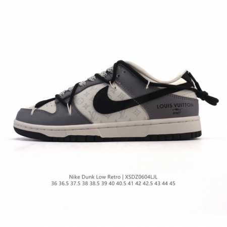 特价 耐克 Nike Dunk Low Retro 运动鞋复古板鞋 解构绑带 双鞋带 路易威登联名，作为 80 年代经典篮球鞋款，起初专为硬木球场打造，后来成为 - 点击图像关闭