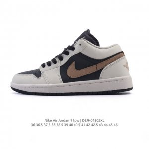 高品质版本 头层皮 耐克 乔丹Air Jordan 1 Low Aj1 乔1 乔丹1代Aj1 低帮复古文化休闲运动篮球鞋，从1985 年面世的元年款汲取设计灵感