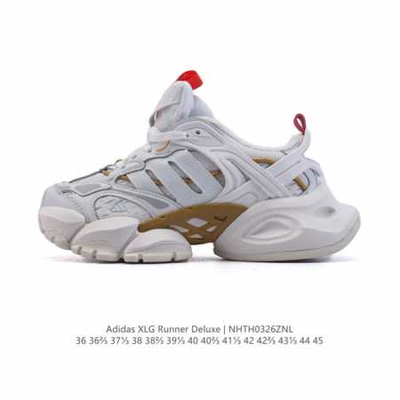 210 【公司级】阿迪达斯Adidas Xlg Runner Deluxe 跑步者豪华版系列低帮厚底增高老爹风复古缓震休闲运动慢跑鞋。男女鞋#原楦原纸版开发版型 - 点击图像关闭