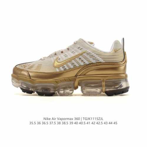 公司级 Nike耐克Airvapormax360休闲复古全掌气垫缓震运动慢跑鞋。Nike Air Vapormax 360 男女子运动鞋的设计灵感源自 Air