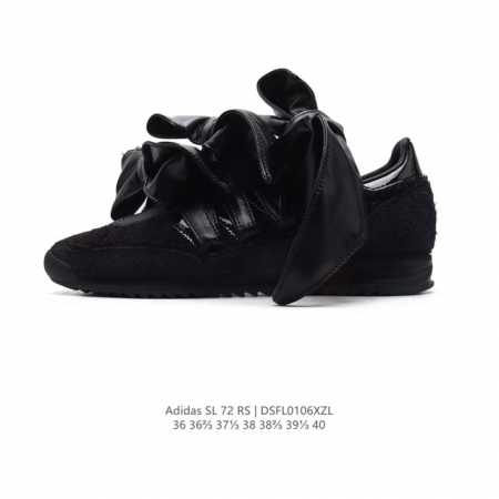 公司级 阿迪达斯adidas Sl 72 Shoes 经典复古薄底运动鞋 三蝴蝶结鞋带设计 T头鞋 三叶草复古休闲跑步鞋休闲运动鞋 这款经典运动鞋携复古型格，来 - 点击图像关闭