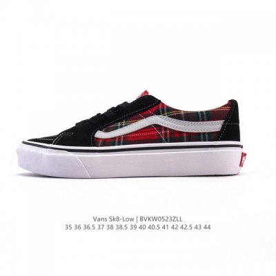 万斯 Vans Sk8-Low 经典款 小红书爆款低帮休闲帆布拼接硫化板鞋 工艺 硫化1:1 重量1:1 真标 原钢印 材质标 鞋型标 合格证 尺码 35 36