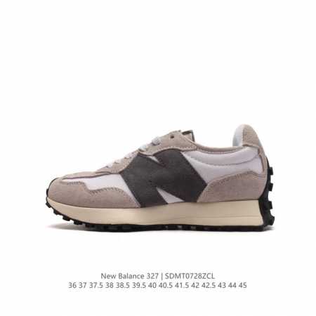 真标 Nb 新百伦 New Balance 327系列复古休闲运动慢跑鞋时尚男女运动鞋 以更纯粹的复古风格设计打造的全新造型 侧身还以解构设计，将 N 字标志以 - 点击图像关闭